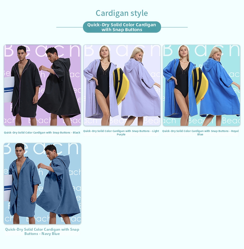 Brzosušeći surf ogrtač pončo za plivanje i plažu_voghion.com