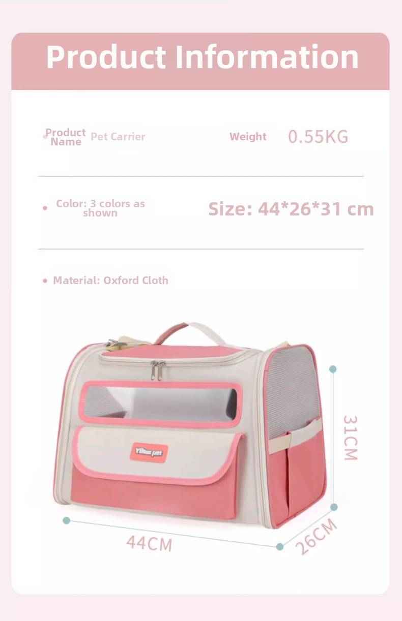 Stylish Pet Carrier Bag Large Capacity Shoulder Accessory For Cats_voghion.com