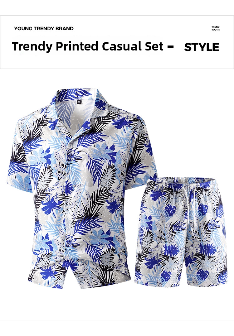 Herren T-shirt Sets 3d Druck Freizeit Kurzarm Zweiteiler Outfit_voghion.com