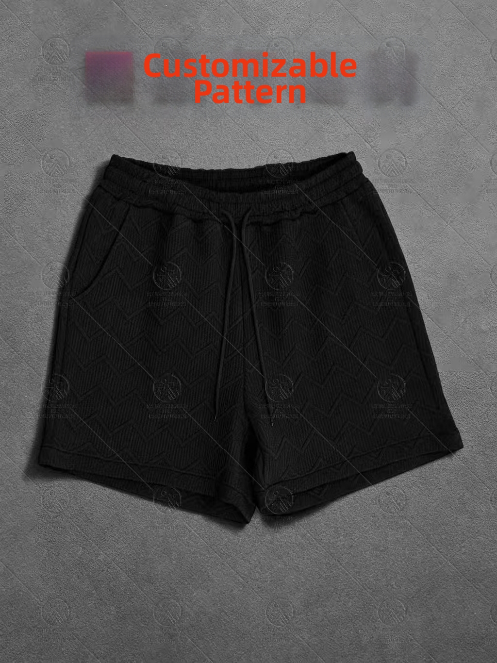 Men's Textured Shorts Style Versatile Everyday Casual Elastic Waist Drawstring Beach Vacation Wear For Summer_viptrois.com