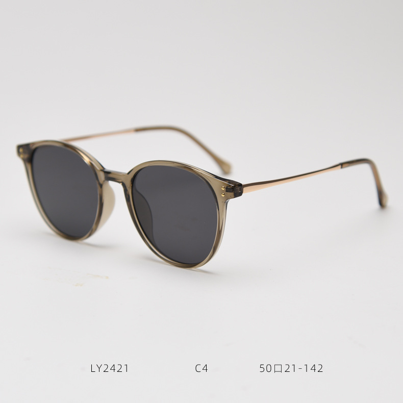 Retro Round Polarized Sunglasses Tortoiseshell Tr90 Unisex Style_voghion.com