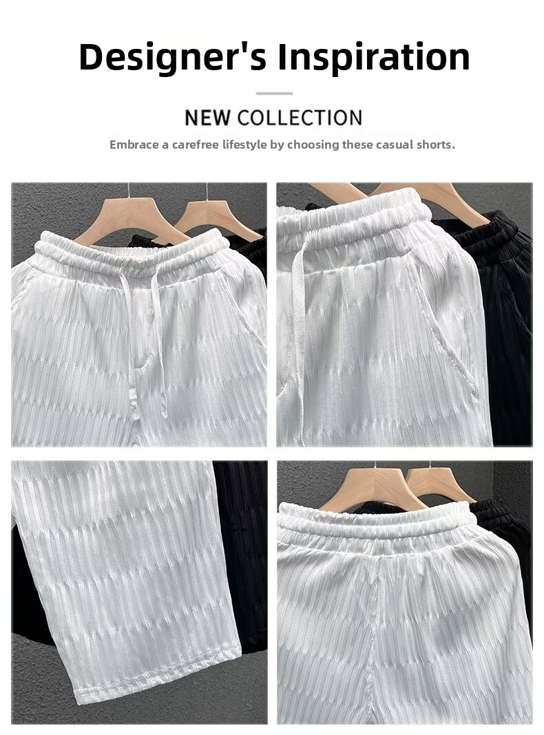Men's Clothing Trendy Sports Capri Pants Summer Casual Beach Style Hong Kong Versatile Shorts_viptrois.com