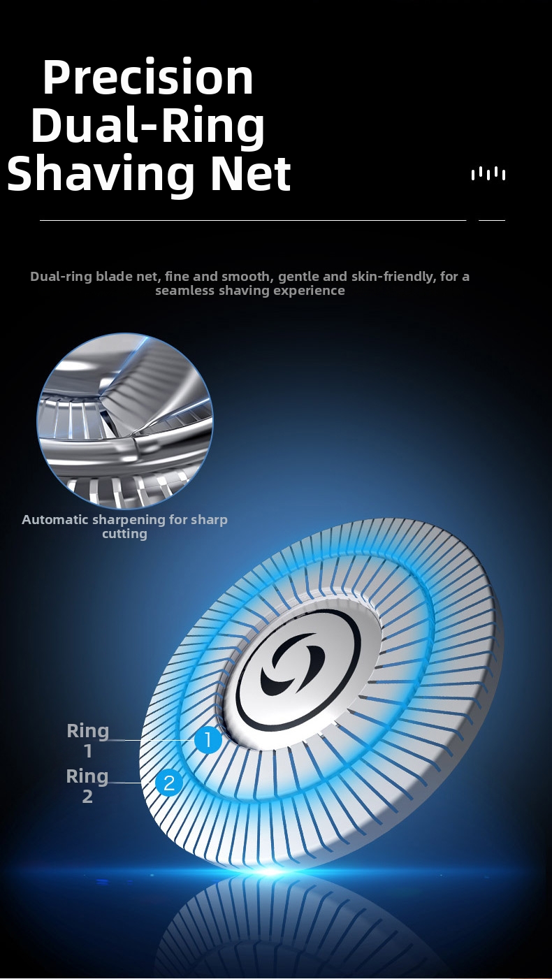 Electric Shaver Bald Head Hair Clipper Digital Display Six Blade Multi-Functional 5-in-1 Razor_voghion.com