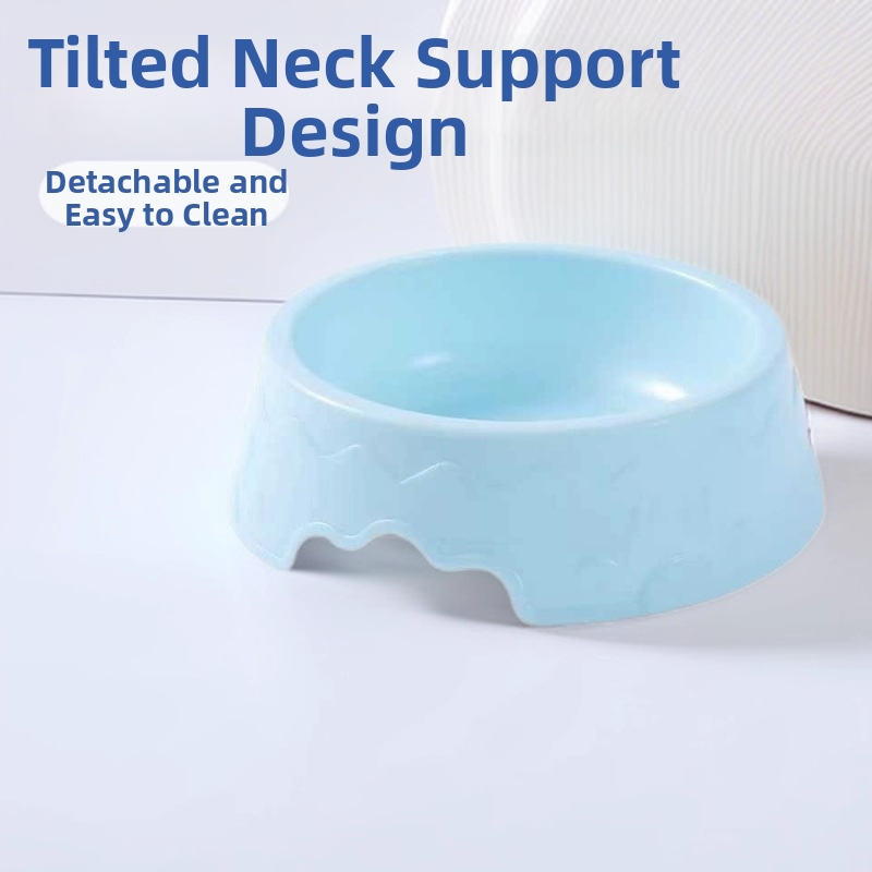 Comedouro para gatos em plástico taça inclinada para cães e gatos_voghion.com