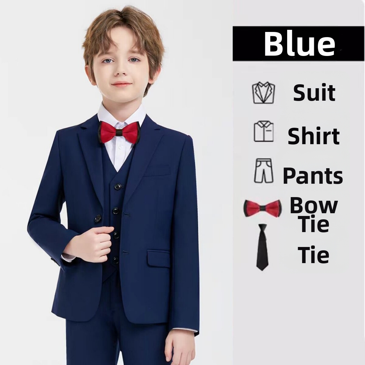Children's Formal Wear Suit Set Teen Boys' Speech Contest Outfit Junior Host Performance Costume Classic Style_voghion.com