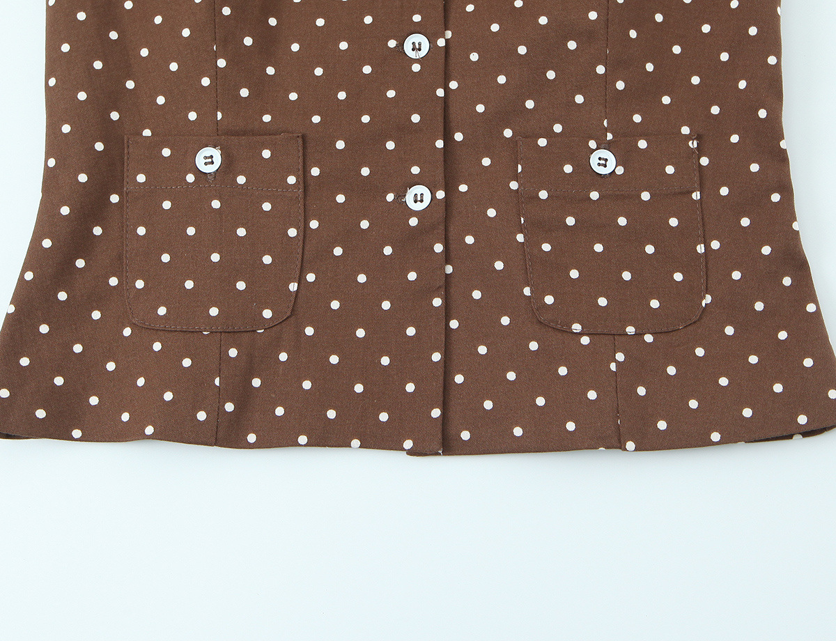 Women's American Style Polka Dot Short Sleeve Top And Shorts Set Summer Fashion Casual Two-Piece Outfit For Adults_ecoleips.com