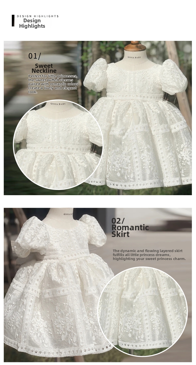 Vestido de princesa con mangas abullonadas y estampado niña_voghion.com
