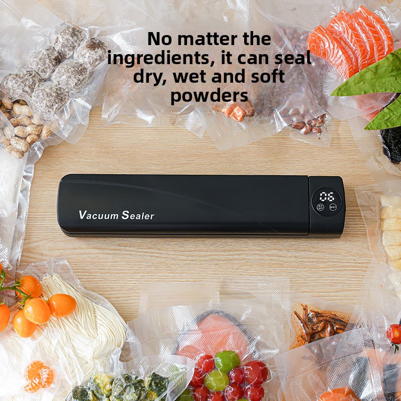 Macchina sigillante per alimenti freschi e sigillanti in plastica, macchina sigillante per sottovuoto, piccola apparecchiatura per l'imballaggio alimentare domestico, macchina sigillante per compressione automatica_voghion.com