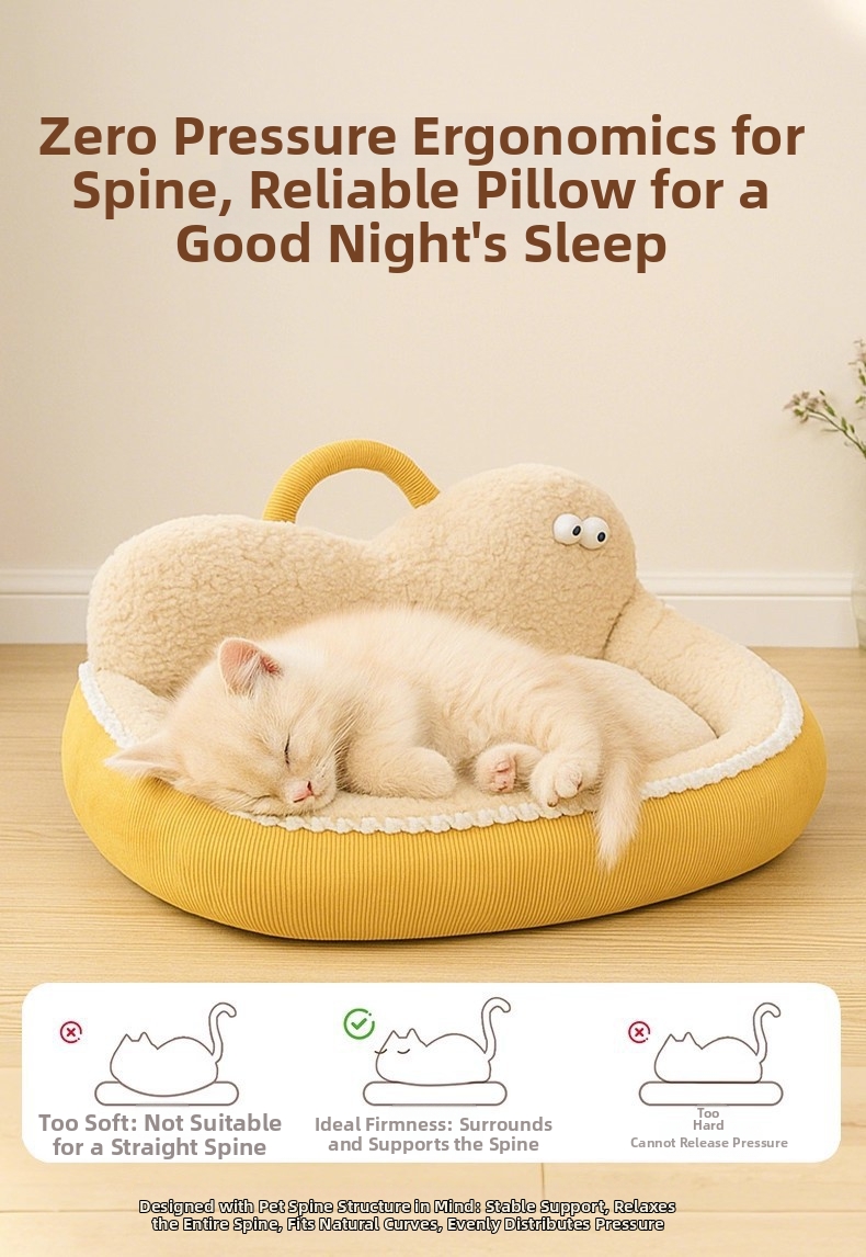 Warm Cat Bed Cloud Style Pet Sofa Thickened Dog Mat Comfortable_voghion.com