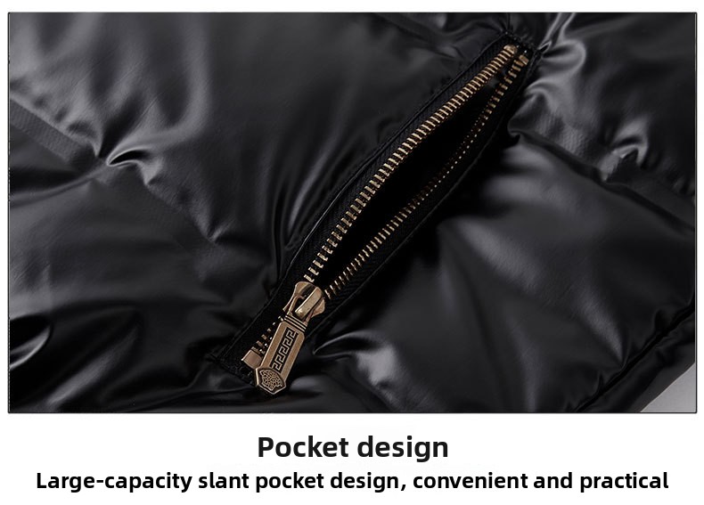Winter New Men's Fashion Trend Stand-up Collar Jacket Versatile Casual Solid Color Jacket_viptrois.com