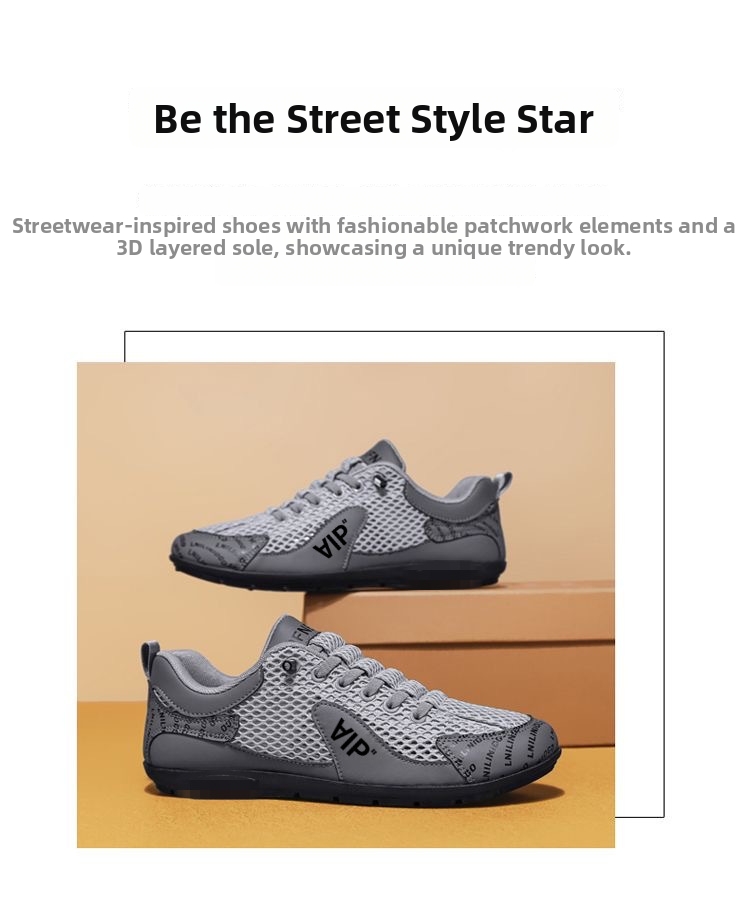 Baskets de sport homme été 2025 en maille respirante, décontractées et légères, chaussures de course blanches et noires à lacets Corkshoes_voghion.com