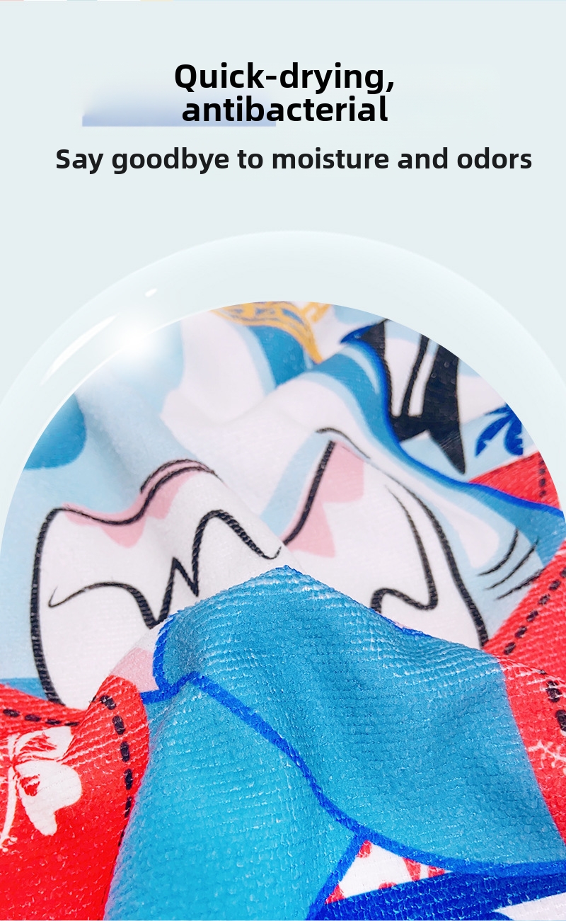 Hooded Beach Towel Poncho For Adults And Children Quick Drying_voghion.com