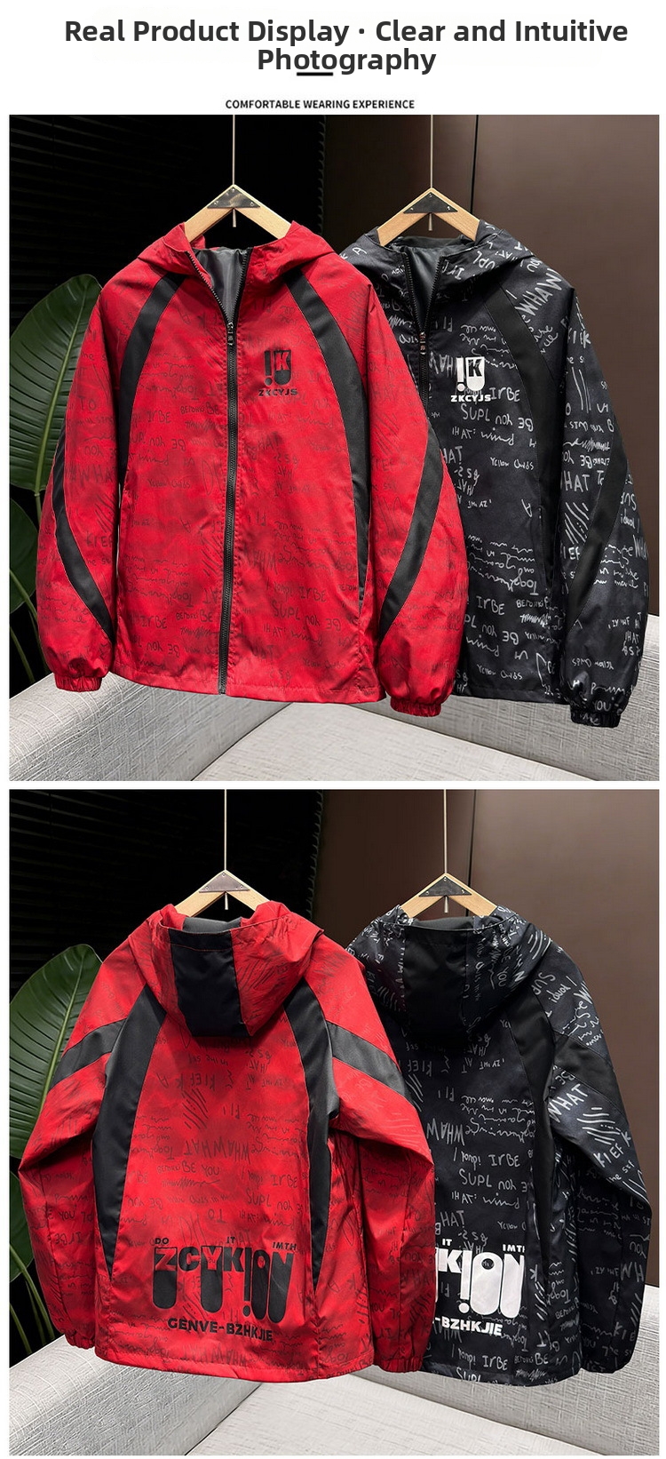 Herren Kapuzenjacke Für Den Herbst Wind- Und Kälteschutz_voghion.com