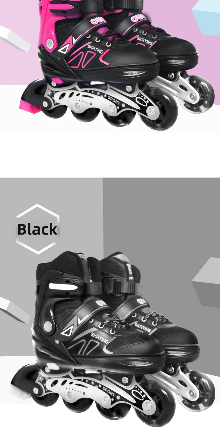 Patines sobre ruedas ajustables con luces y marco de aluminio_voghion.com