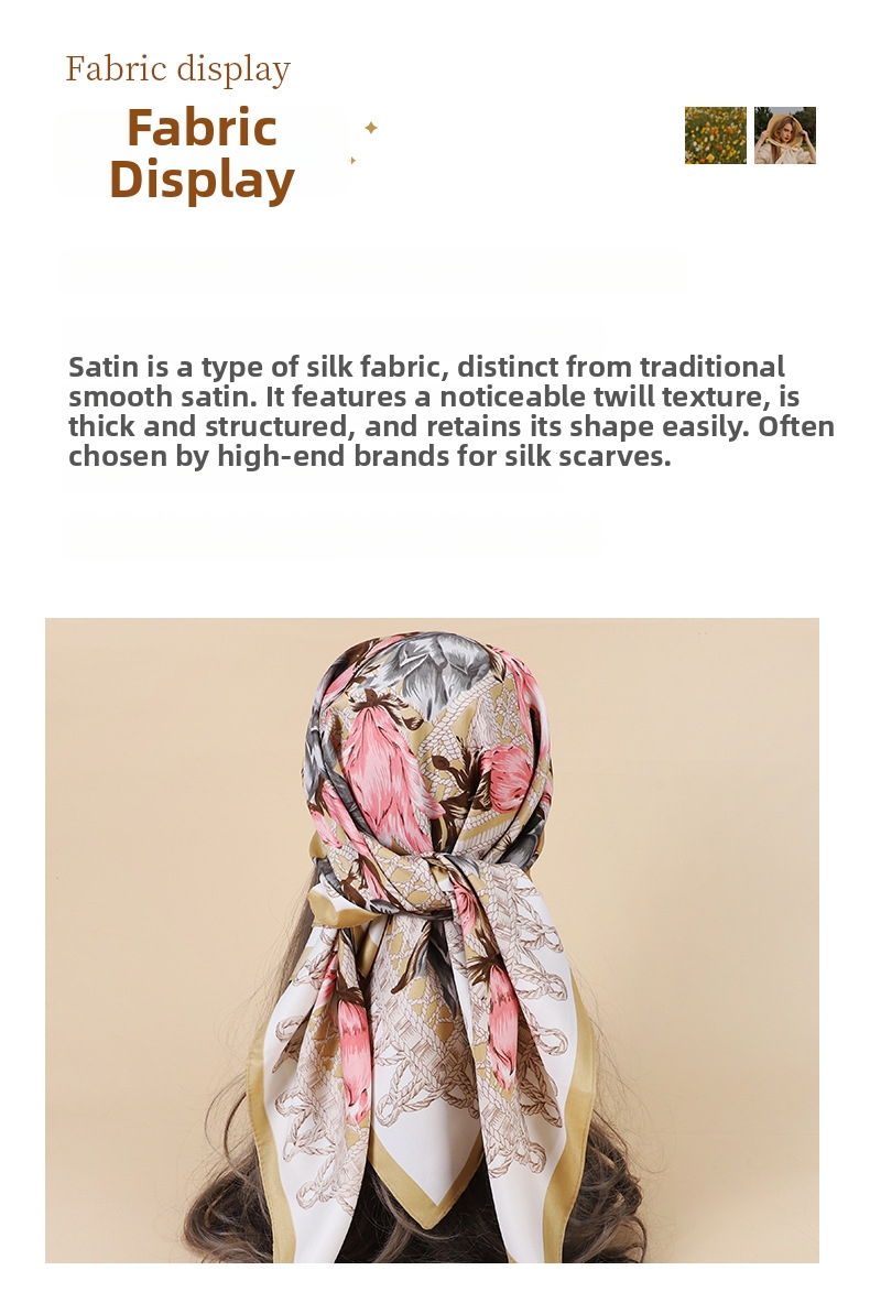 Foulard quadrato in twill floreale per donna grande sciarpa_voghion.com