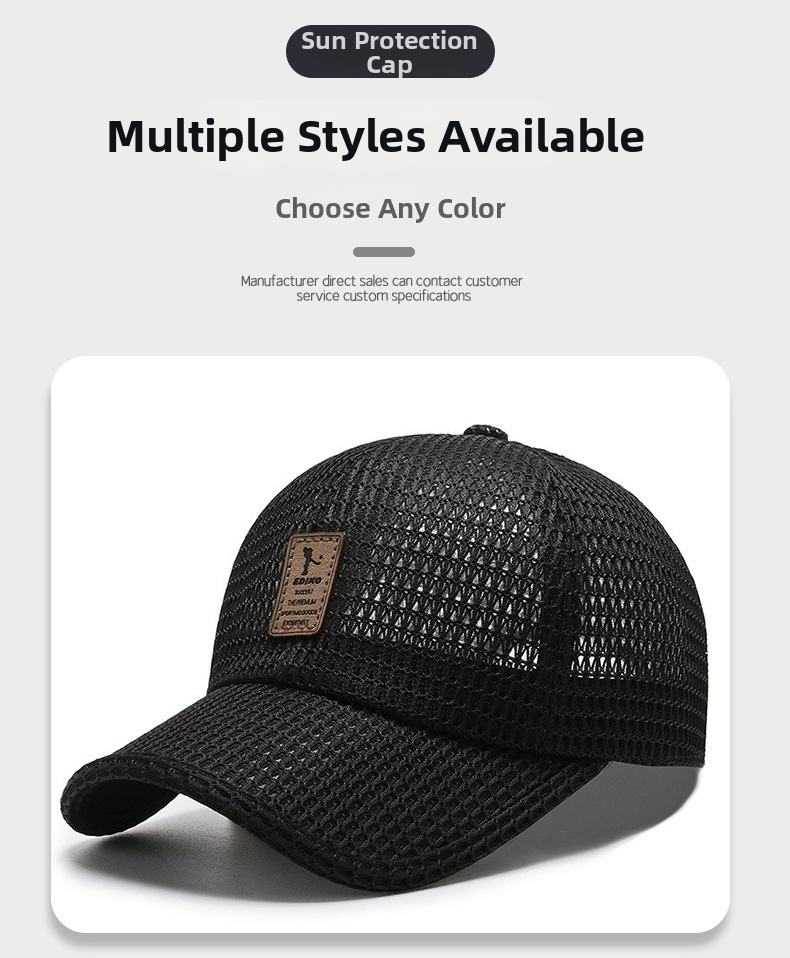 Mesh Baseball Cap Für Herren Atmungsaktive Sommer Kappe_voghion.com