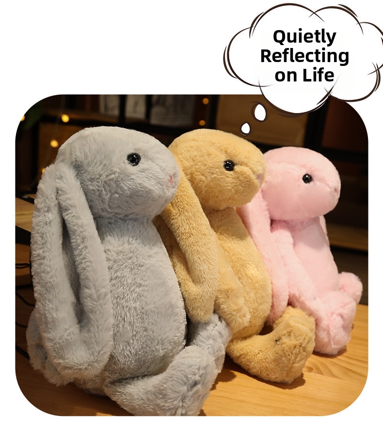 Peluche lapin doudou animal en peluche doux pour enfant_voghion.com