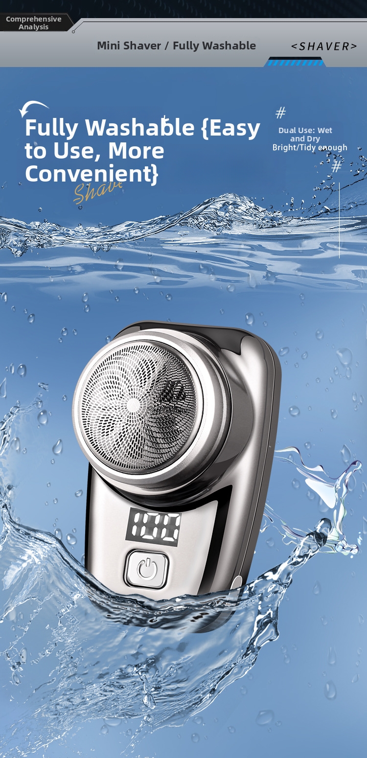 Mini elektrisch scheerapparaat voor heren wasbaar en draagbaar_voghion.com