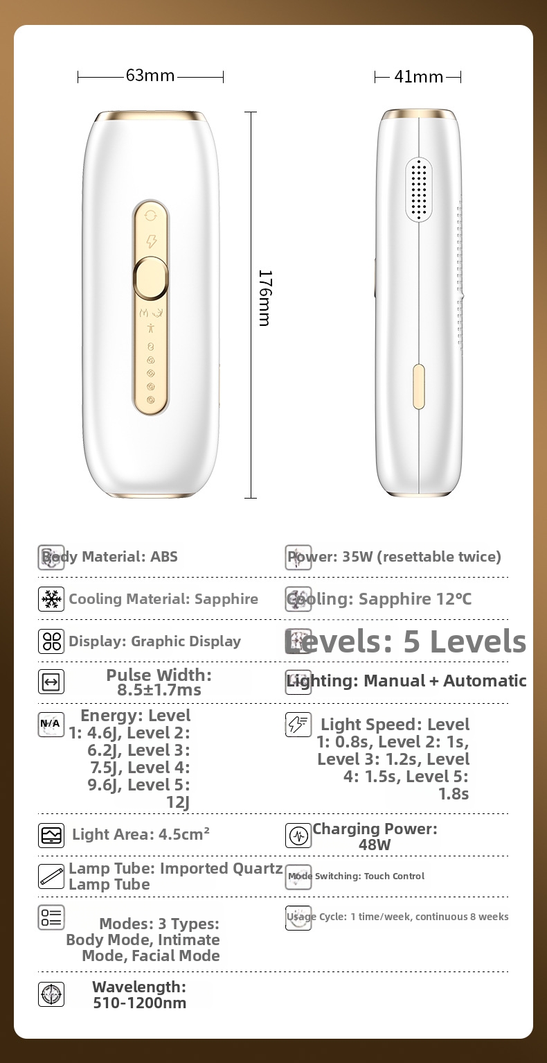Epilatore ipl professionale con tecnologia di raffreddamento_voghion.com