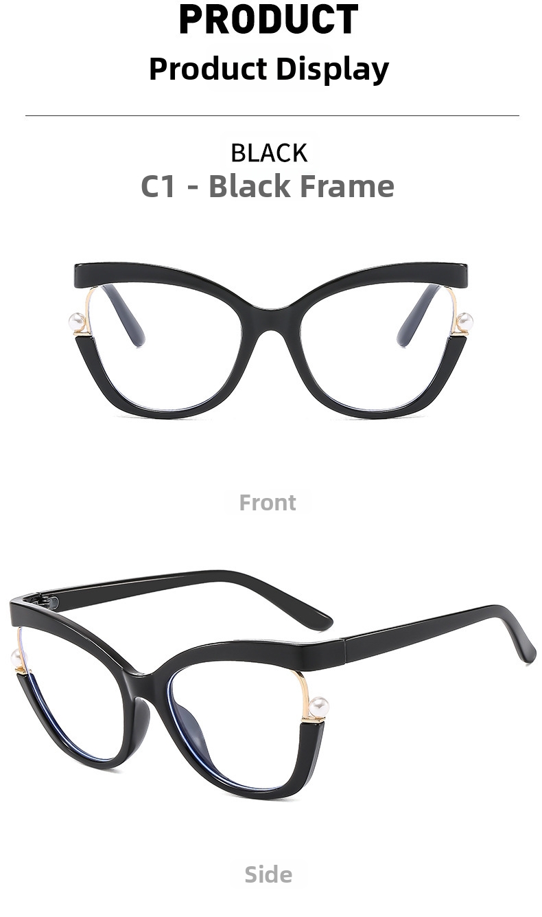 Cat Eye Blaulichtfilterbrille Für Damen Retro Stil Pc Brille_voghion.com