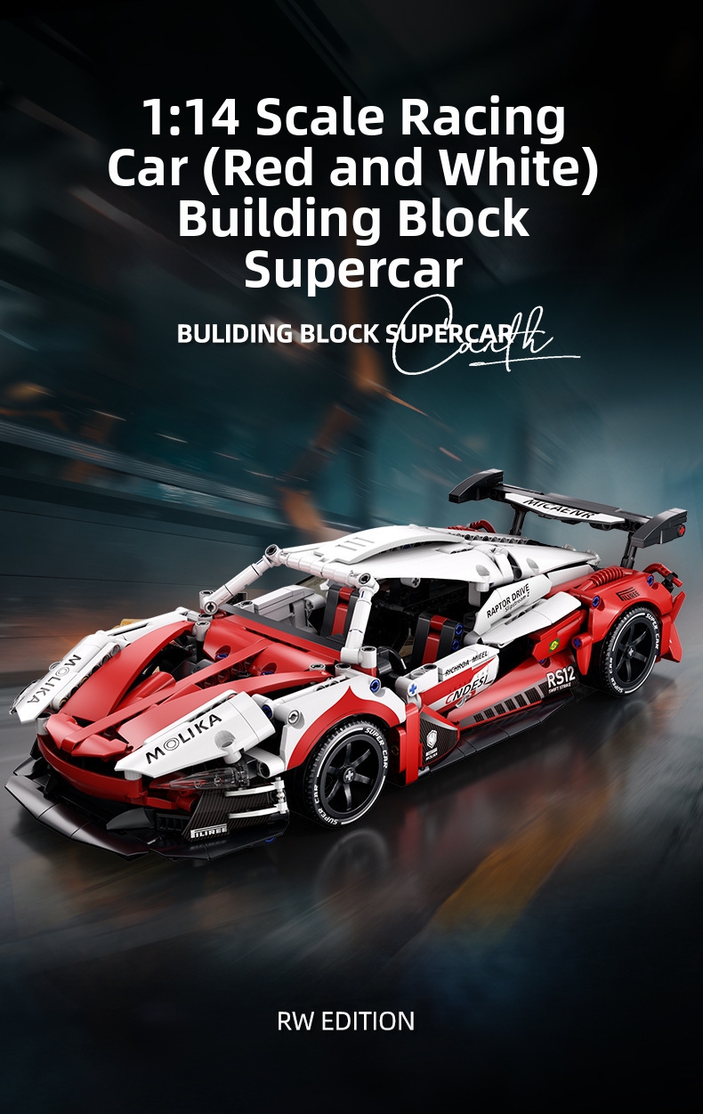 Remote Control Racing Car Building Blocks Plastic Model Kit_voghion.com