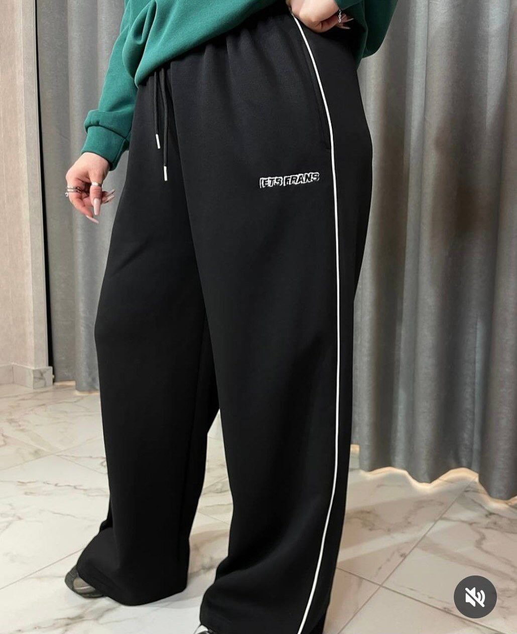 Women's American Style Striped Wide Leg Sweatpants | Casual Straight Leg Joggers With Cuffed Ankles | Versatile 2-in-1 Lounge Pants For Spring/Autumn_ecoleips.com