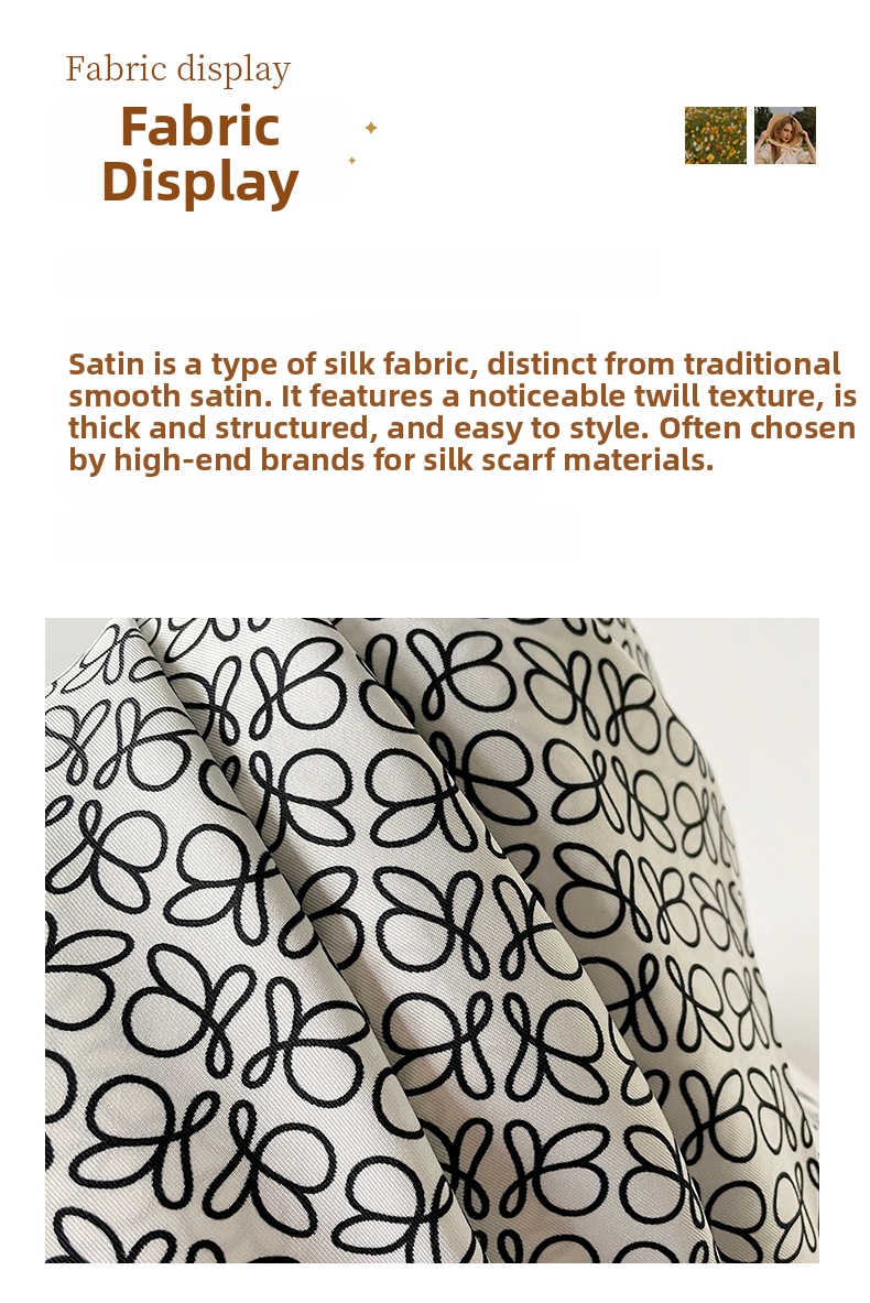 Square Printed Scarf For Women, Stylish Spring Summer Shawl_voghion.com