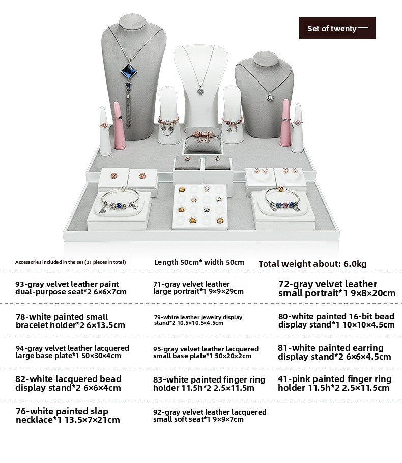 A028- (71-41) Grey Velvet Skin Paint Set (Xuyue) details page _2