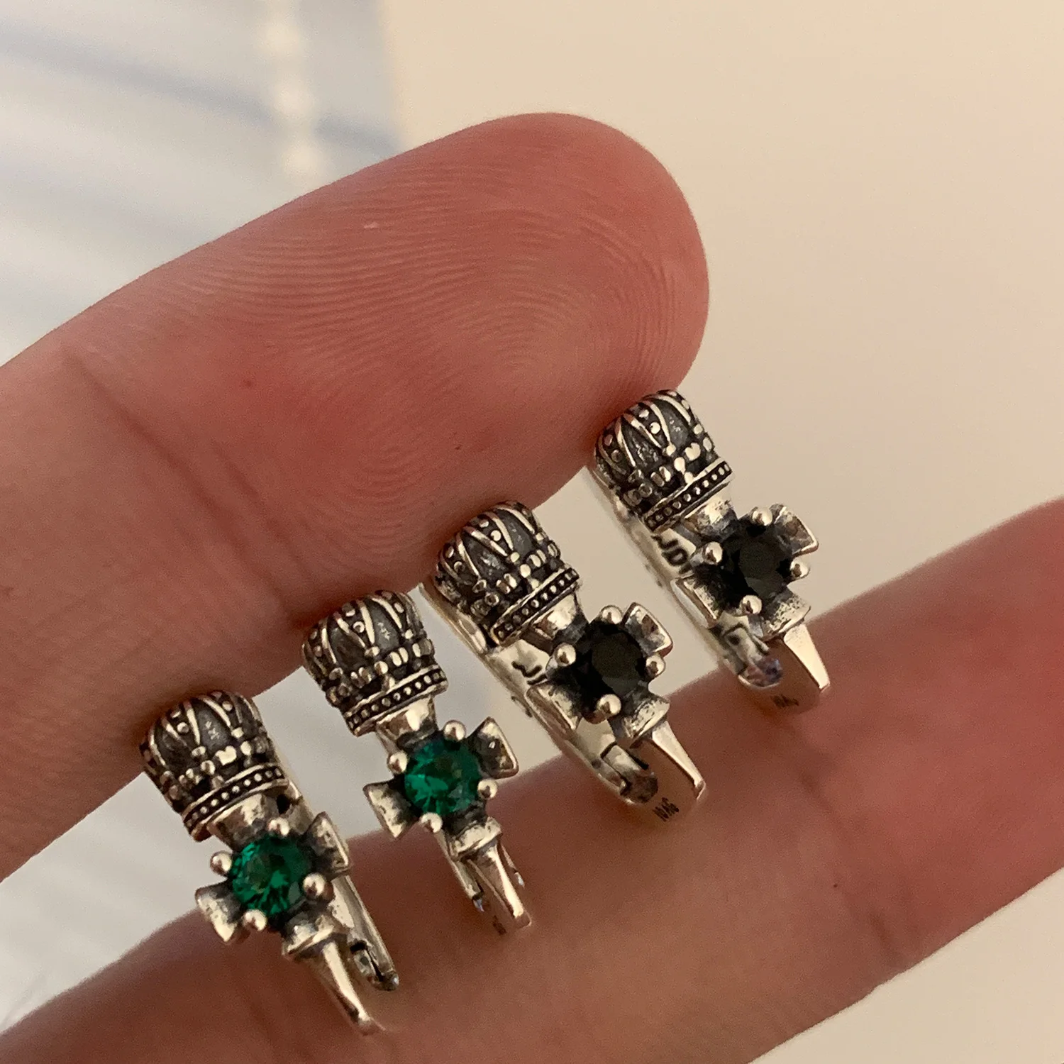 Genuine retro design zirconium, universal earrings, light luxury style, high-quality style
