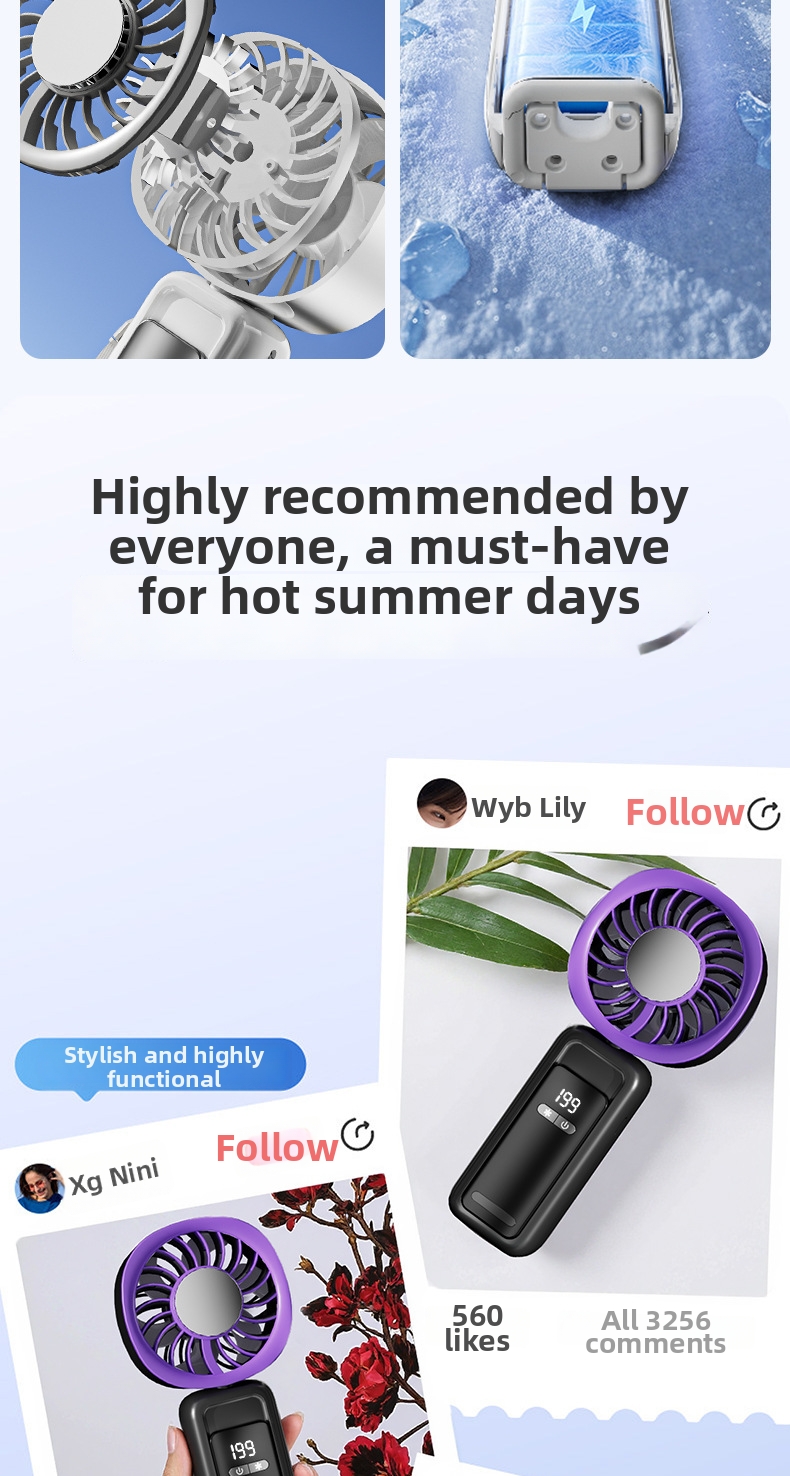 Handheld Cooling Fan Portable Desktop Semiconductor Turbine Fan_voghion.com