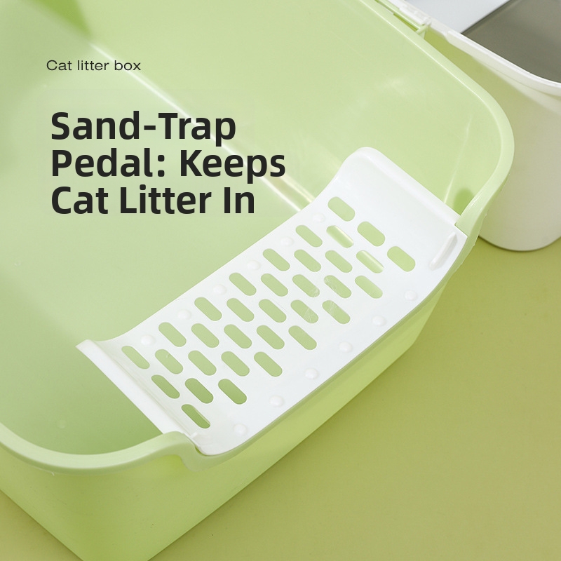 Extra Large Mega Cat Litter Box Fully Enclosed Splash Proof Odor Resistant Sterilizing_voghion.com