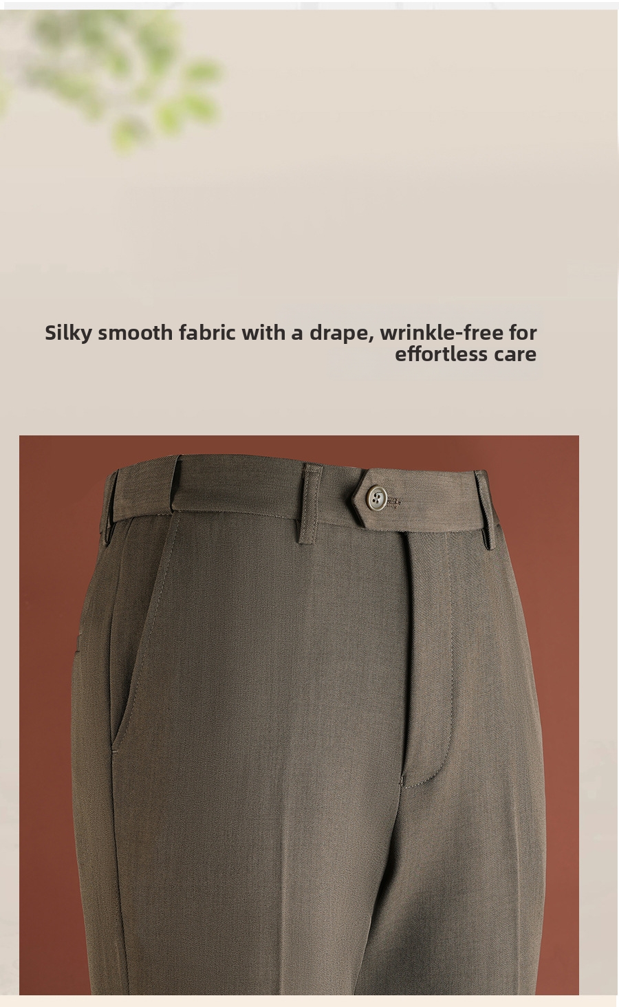 Spring/Summer Men's Casual Commuter Trousers British Style Skinny Fit Wrinkle Resistant Versatile Retro Designer Suits & Blazers_viptrois.com