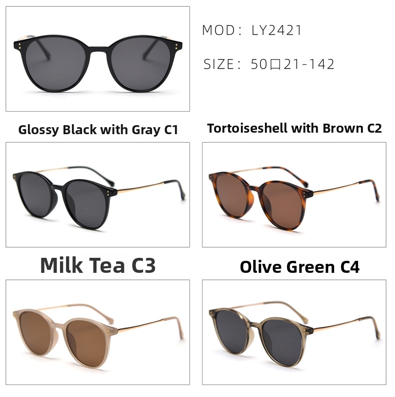 Retro Round Polarized Sunglasses Tortoiseshell Tr90 Unisex Style_voghion.com