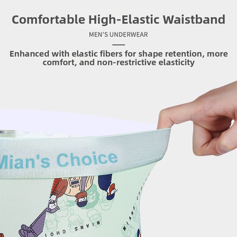 Underwear & Sleepwears Men's Ice Silk Underwear Thin Breathable Summer Style Youthful Boxer Briefs Spring Summer Plus Size Flat Head Shorts_voghion.com