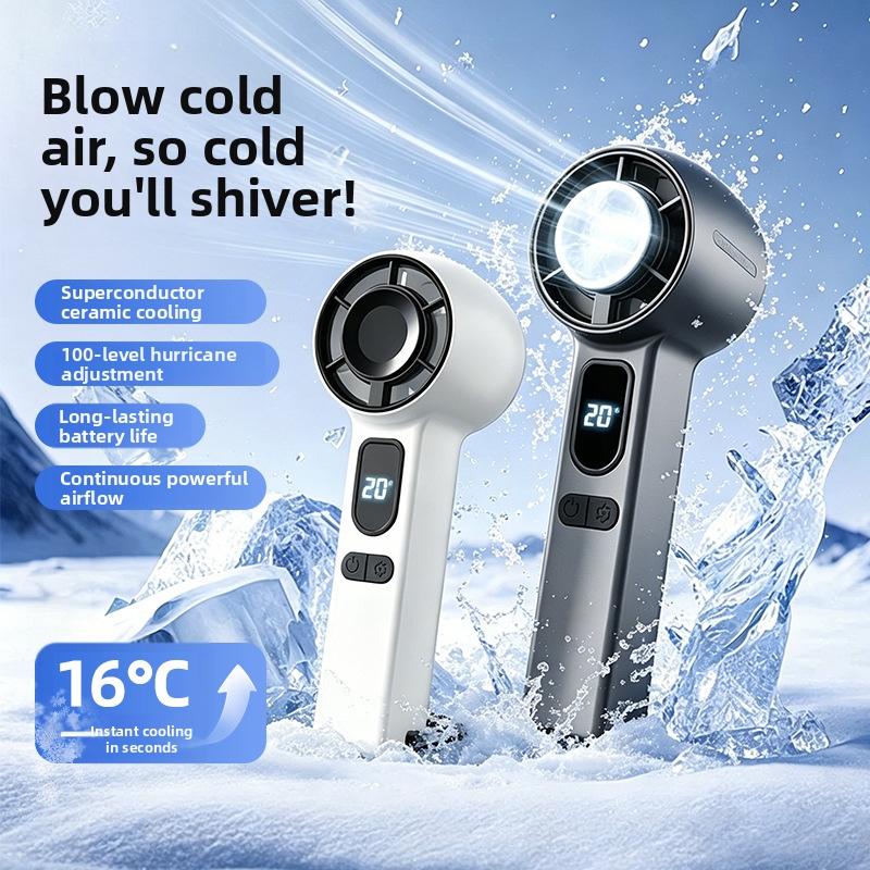 Mini ventilatore USB portatile, pieghevole, con fascia da collo, silenzioso e ricaricabile, ideale come impacco di ghiaccio._voghion.com
