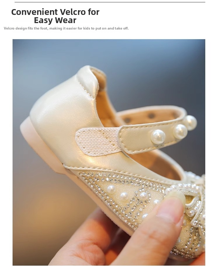 Sapatos de bebé menina com laço para primeiros passos_voghion.com