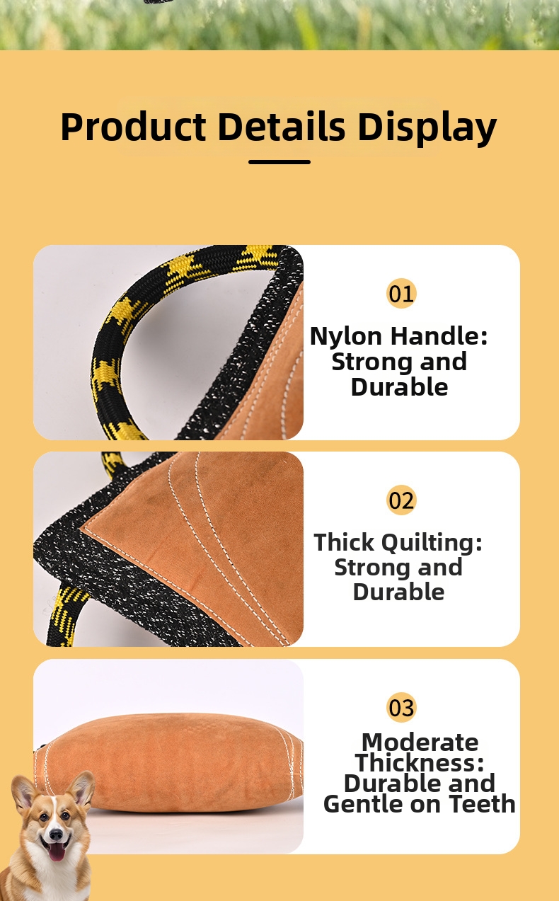 Dog Training Bite Pillow Tear Resistant Suede Agility Equipment_voghion.com
