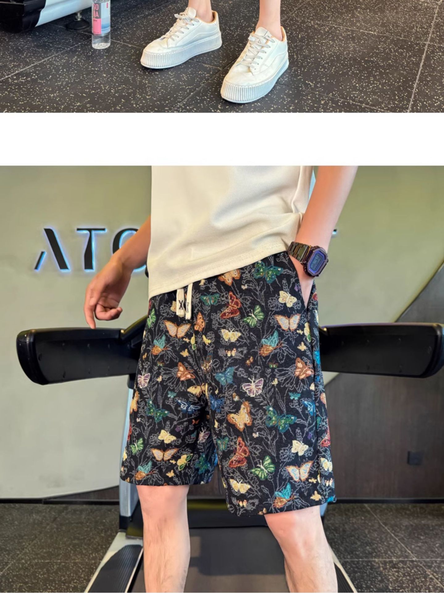 Men's Clothing Men's Quick Drying Floral Beach Surfing Shorts Casual Straight Leg Mid-Length Outdoor Summer Fashionable Clothing_viptrois.com