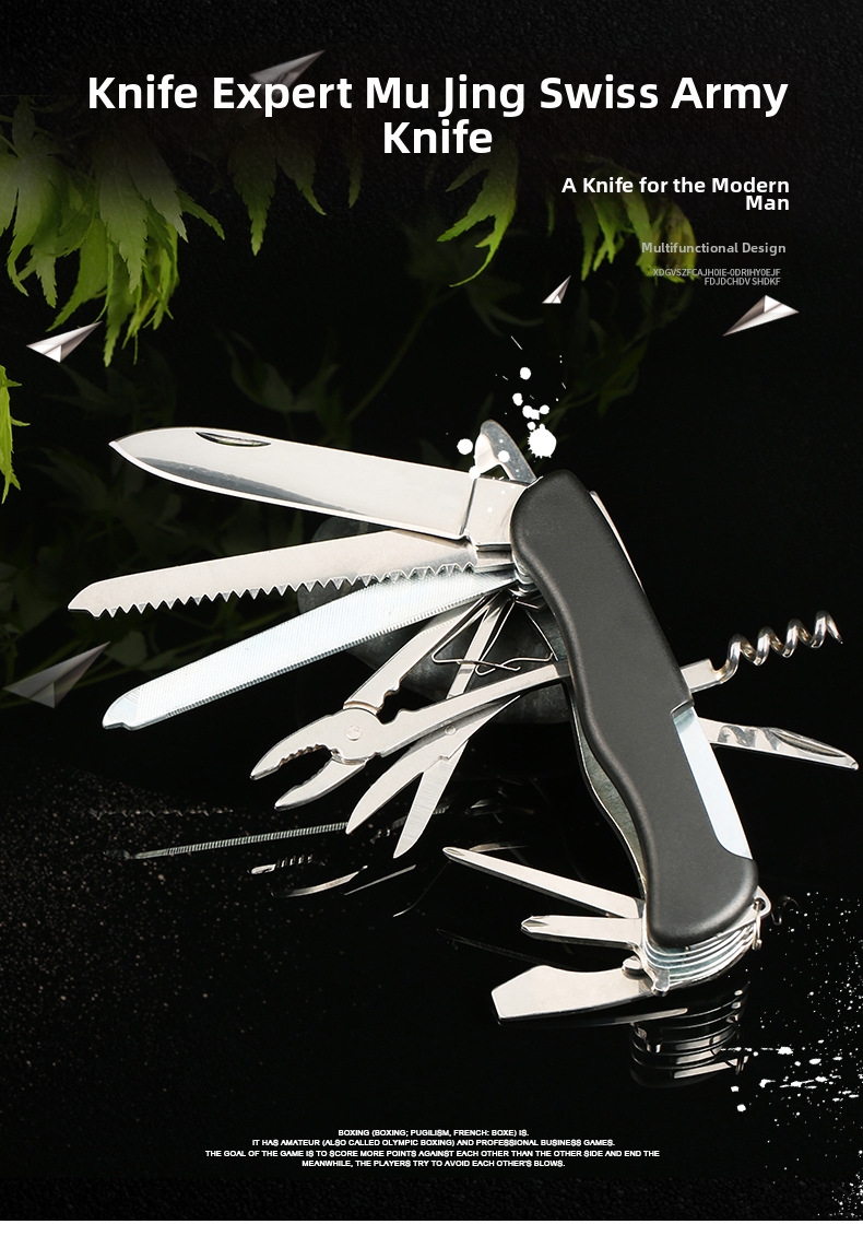 Multifunktionelt kniv i rustfrit stål til camping og outdoor_voghion.com