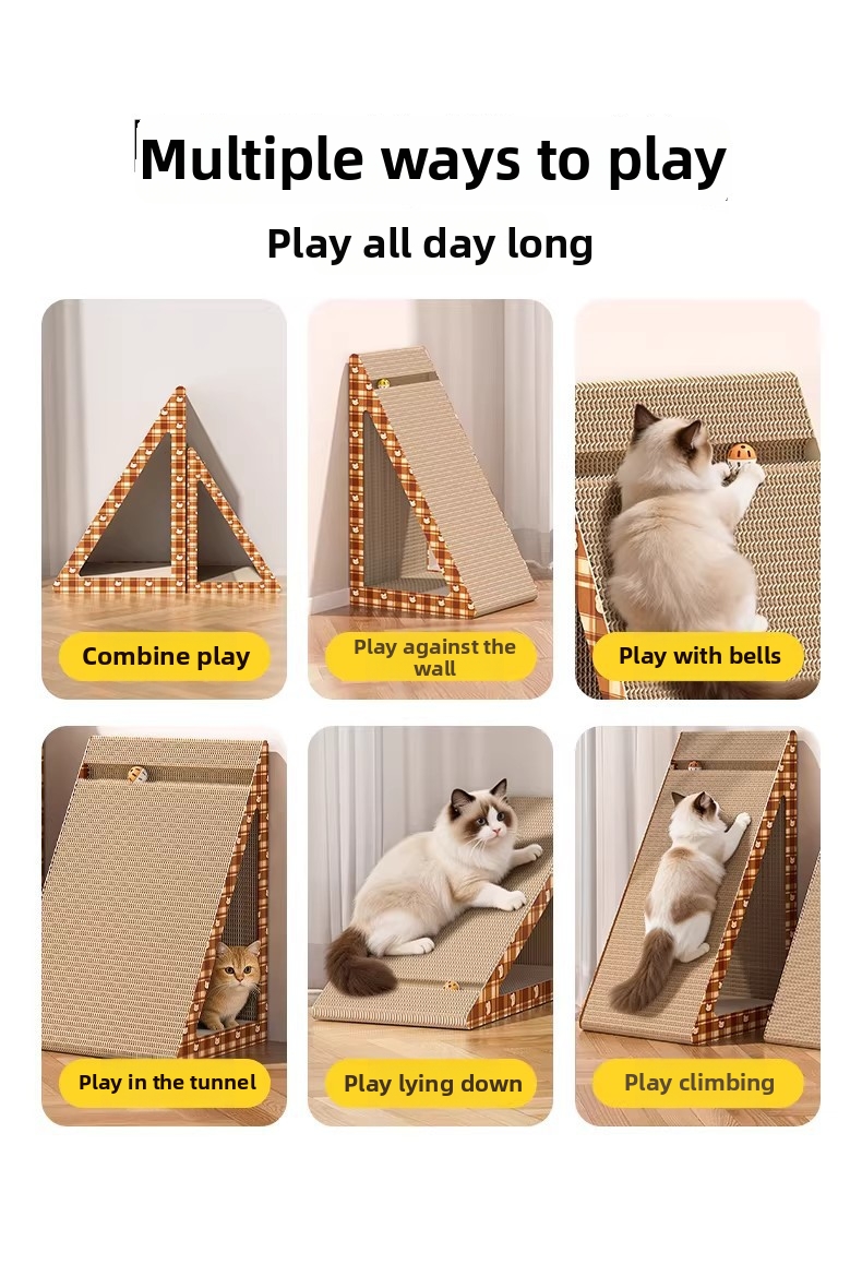 Arbre à chat en carton ondulé protecteur de meubles durable_voghion.com