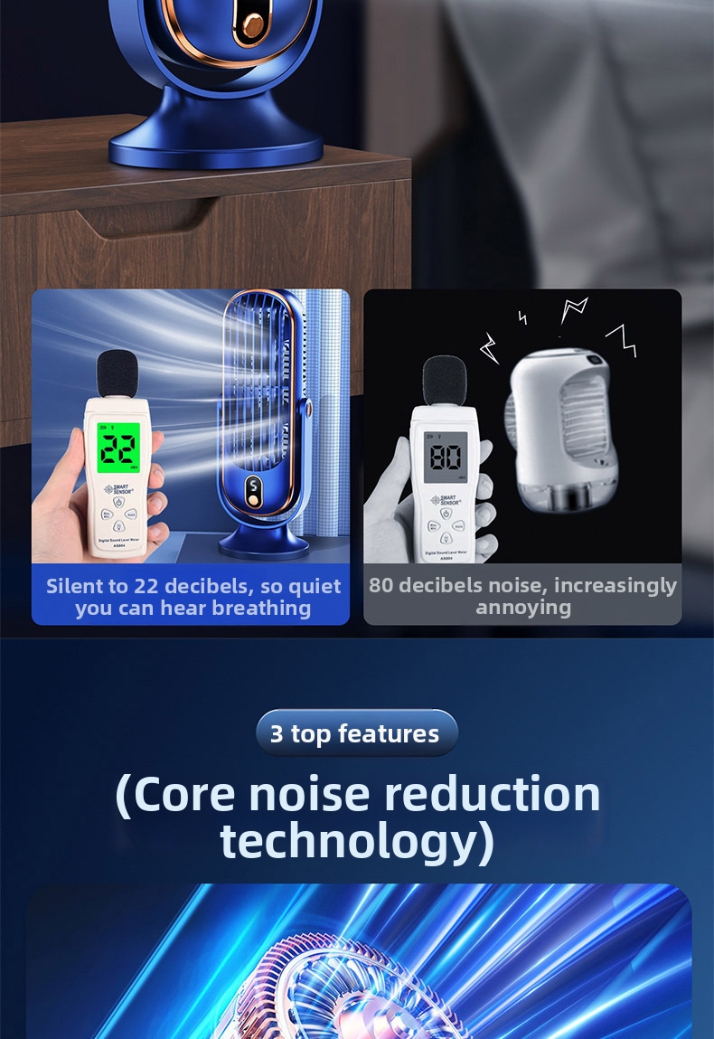Portable Desktop Fan Rechargeable Usb Oscillating Fan For Home_voghion.com