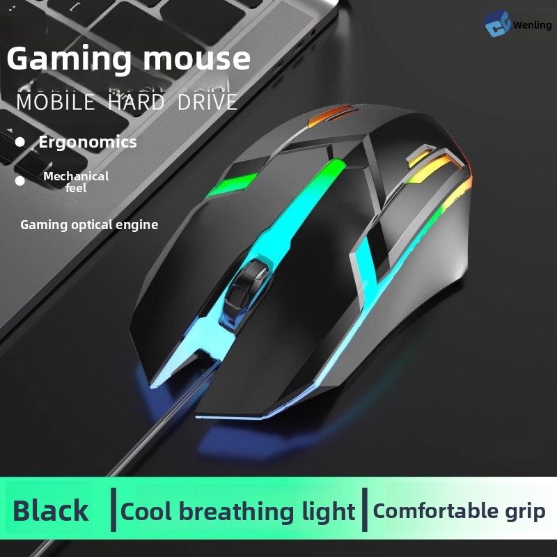 Mouse gaming cablato con illuminazione rgb per pc e computer_voghion.com