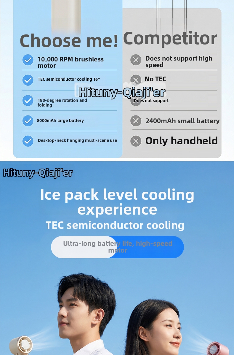 Portable Handheld Cooling Fan Usb Semiconductor Cooler White_voghion.com