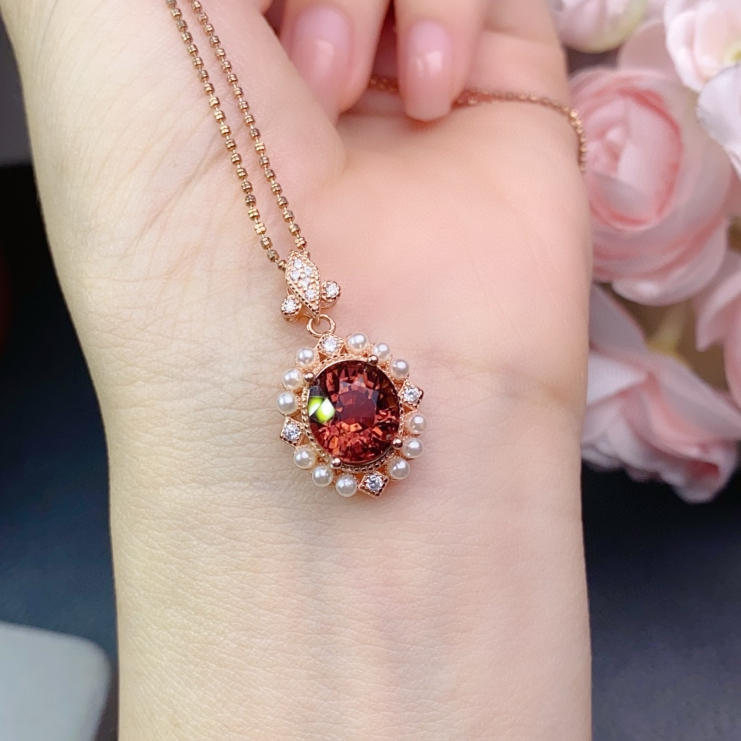 Organic tourmaline pendant