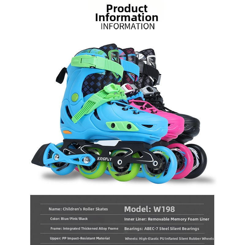Komplettes Rollschuhset für Kinder, Mädchen und Jungen, Eislauf- und Inlineskates für Anfänger, Sport und Outdoor-Aktivitäten_voghion.com