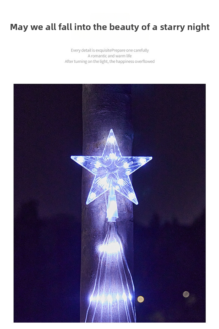 Luci led a stella cadente per giardino e decorazioni natale_voghion.com