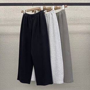 presale South Korea Dongdaemun 25 spring new AT THE BAGEL elastic waist all-match waffle straight casual pants