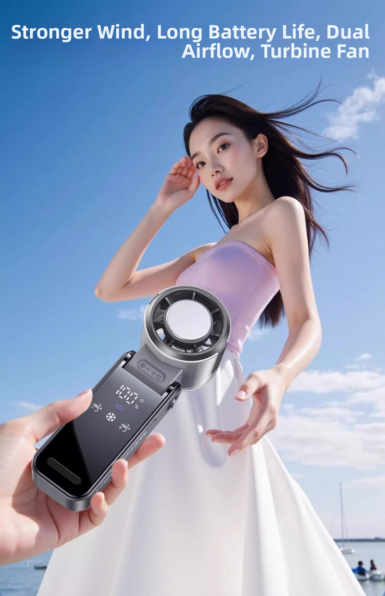 Tragbarer Handventilator Klappbar Mit Turbine Für Den Haushalt_voghion.com