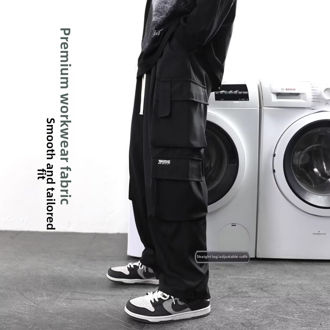 Pantaloni cargo uomo stile americano trendy taglio comodo_voghion.com
