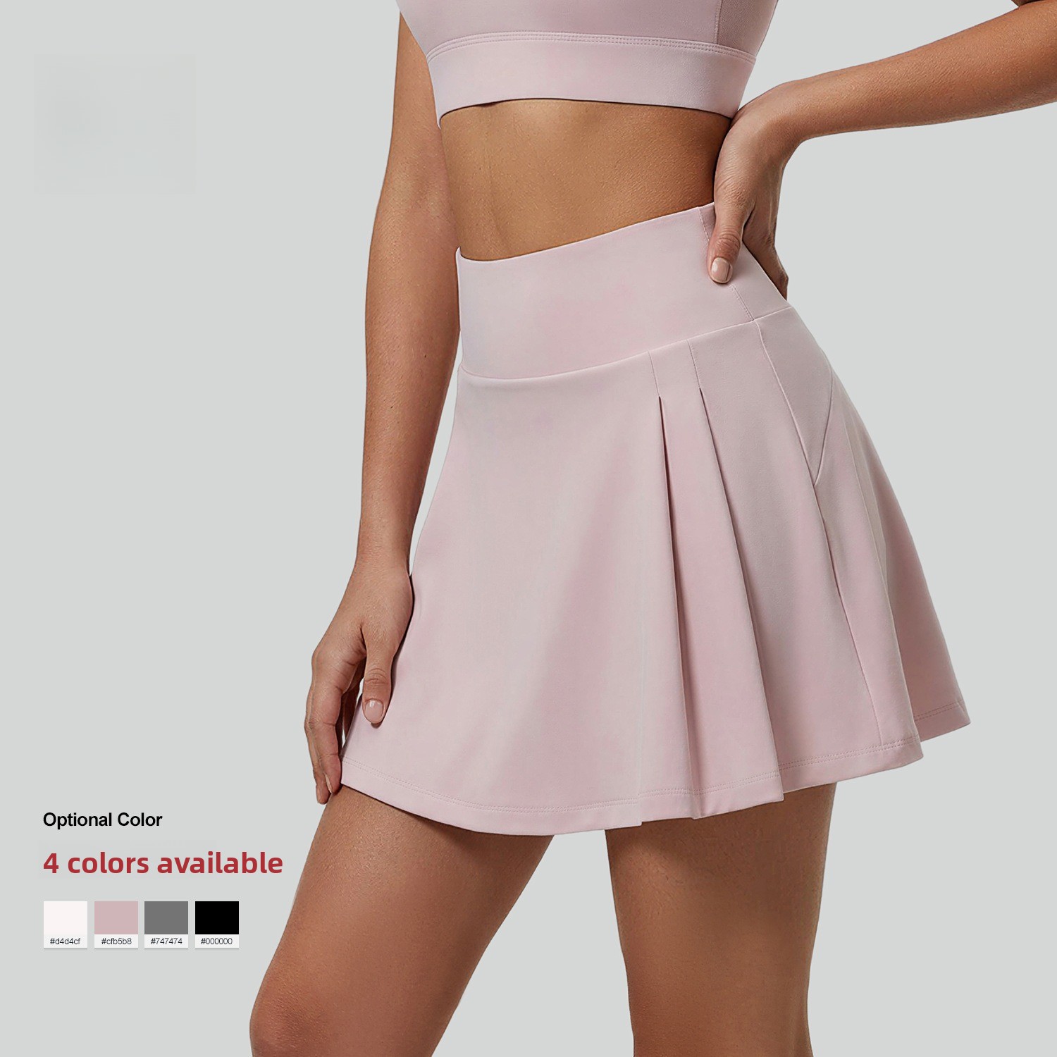Summer New High-waisted Pleated Sports Short Skirt For Women, Anti-exposure Pocket Tennis Skirt, Yoga Running Fitness Skirt_ecoleips.com